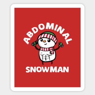 Abdominal Snowman - cute funny christmas design Magnet